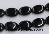 CJB17 16 inches 10*14mm oval natural jet gemstone beads wholesale