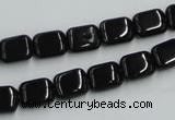 CJB25 16 inches 8*10mm rectangle natural jet gemstone beads wholesale