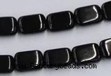 CJB26 16 inches 10*14mm rectangle natural jet gemstone beads wholesale