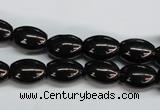 CJB52 15.5 inches 10*14mm rice natural jet gemstone beads