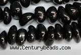 CJB55 15.5 inches 6*10mm nuggets natural jet gemstone beads