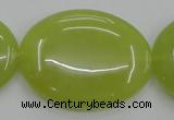 CKA252 15.5 inches 30*40mm oval Korean jade gemstone beads