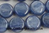 CKC513 15.5 inches 12mm flat round natural Brazilian kyanite beads