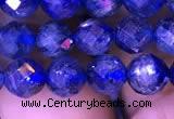 CKC733 15.5 inches 7mm faceted round kyanite gemstone beads