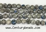 CKJ492 15.5 inches 10mm flat round natural k2 jasper beads