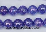 CKQ102 15.5 inches 8mm round AB-color dyed crackle quartz beads