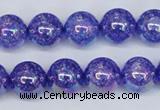 CKQ103 15.5 inches 10mm round AB-color dyed crackle quartz beads