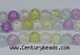 CKQ21 15.5 inches 6mm round dyed crackle quartz beads wholesale