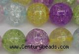 CKQ26 15.5 inches 16mm round dyed crackle quartz beads wholesale