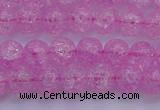 CKQ302 15.5 inches 8mm round dyed crackle quartz beads wholesale