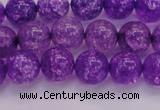 CKQ310 15.5 inches 10mm round dyed crackle quartz beads wholesale