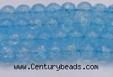 CKQ329 15.5 inches 6mm round dyed crackle quartz beads wholesale