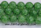 CKQ338 15.5 inches 10mm round dyed crackle quartz beads wholesale