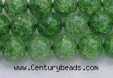 CKQ339 15.5 inches 12mm round dyed crackle quartz beads wholesale