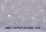CKQ347 15.5 inches 14mm faceted round dyed crackle quartz beads
