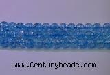 CKQ362 15.5 inches 8mm round dyed crackle quartz beads