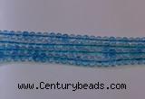 CKQ370 15.5 inches 4mm round dyed crackle quartz beads wholesale