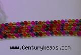 CKQ390 15.5 inches 4mm round dyed crackle quartz beads wholesale