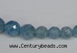 CKQ51 15.5 inches 6mm - 14mm faceted round dyed crackle quartz beads