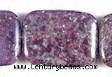 CKU12 15 inches 22*30mm rectangle purple kunzite beads wholesale