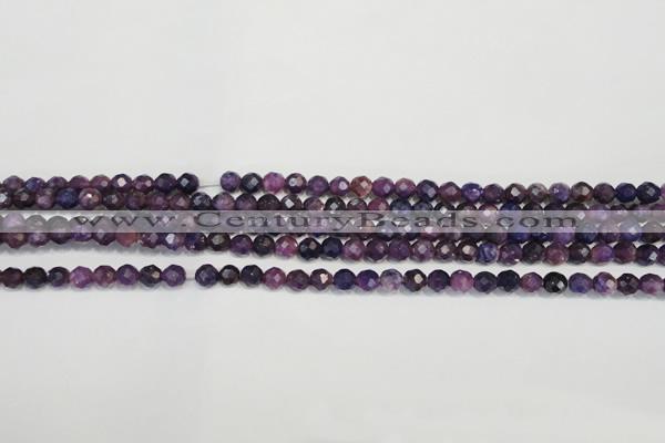 CKU20 15.5 inches 4mm faceted round purple kunzite beads wholesale