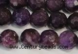 CKU25 15.5 inches 14mm faceted round purple kunzite beads wholesale