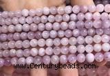 CKU320 15.5 inches 6mm round natural pink kunzite beads