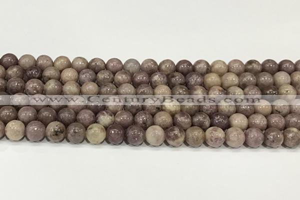 CKU341 15.5 inches 8mm round lepidolite gemstone beads wholesale