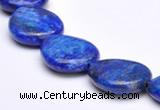 CLA38 16*21mm flat teardrop deep blue dyed lapis lazuli beads