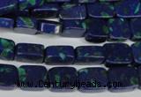 CLA453 15.5 inches 8*10mm rectangle synthetic lapis lazuli beads