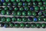 CLA478 15.5 inches 4mm round synthetic lapis lazuli beads