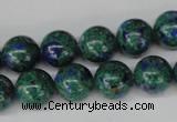 CLA482 15.5 inches 12mm round synthetic lapis lazuli beads