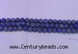 CLA62 15.5 inches 8mm round matte lapis lazuli beads