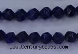 CLA81 15.5 inches 6mm faceted nuggets dyed lapis lazuli beads