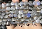 CLB1038 15.5 inches 10mm faceted coin labradorite beads wholesale