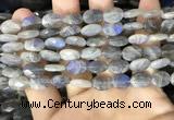 CLB1041 15.5 inches 8*12mm faceted oval labradorite beads wholesale