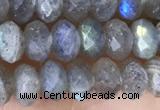 CLB1052 15.5 inches 4*6mm faceted rondelle labradorite gemstone beads