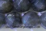 CLB1096 15.5 inches 8mm faceted round labradorite gemstone beads