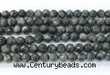 CLB1211 15.5 inches 6mm faceted round black labradorite gemstone beads