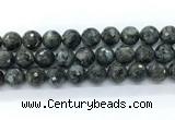 CLB1214 15.5 inches 12mm faceted round black labradorite gemstone beads