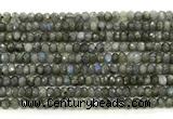 CLB1281 15.5 inches 4*6mm faceted rondelle labradorite beads