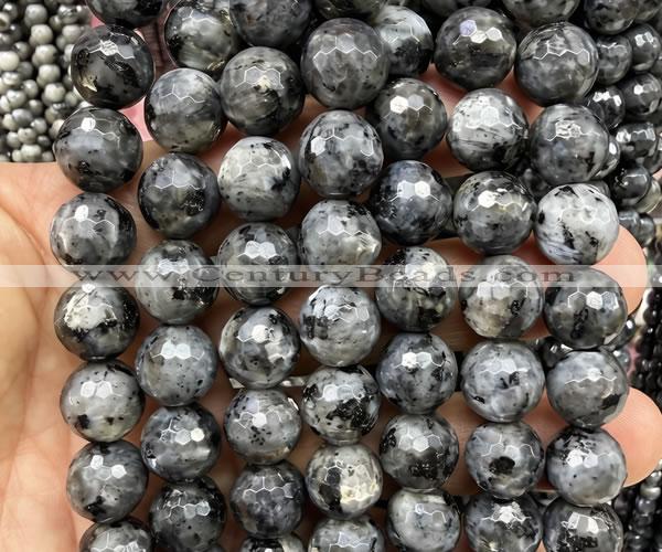 CLB1304 15 inches 12mm faceted round black labradorite beads wholesale