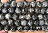 CLB1304 15 inches 12mm faceted round black labradorite beads wholesale