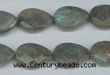 CLB185 15.5 inches 13*18mm faceted flat teardrop labradorite beads