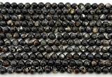 CLB2001 15 inches 6mm round black lepidolite gemstone beads