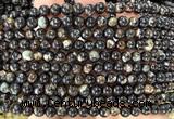 CLB2060 15 inches 6mm round black lepidolite gemstone beads