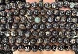 CLB2061 15 inches 8mm round black lepidolite gemstone beads