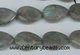 CLB210 15.5 inches 15*20mm faceted flat teardrop labradorite beads