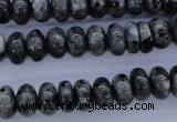 CLB328 15.5 inches 5*10mm rondelle black labradorite beads