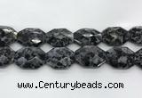 CLB380 24*32mm - 25*35mm faceted octagonal black labradorite beads